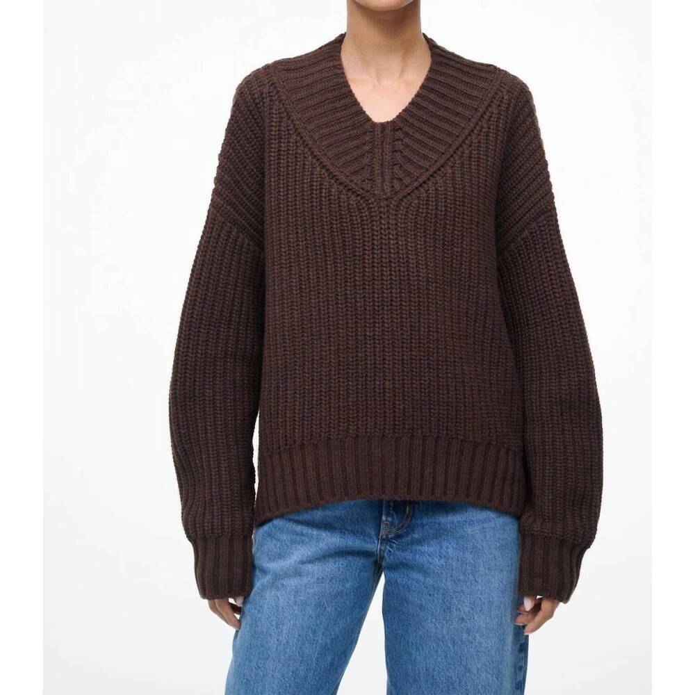 NEW STAUD otto v neck sweater in earth